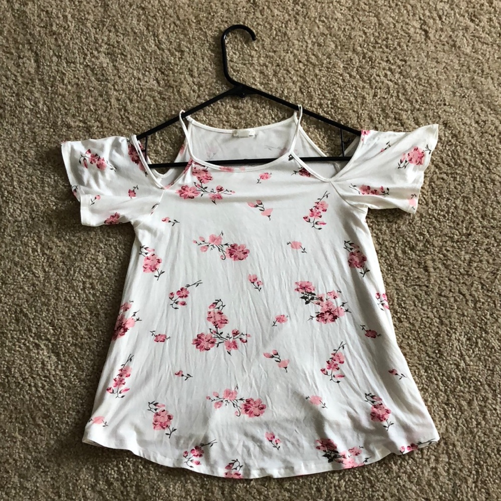 Floral White Top